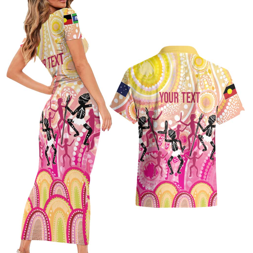 NAIDOC Week 2026 Indigenous Personalized Couples Matching Short Sleeve Bodycon Dress and Hawaiian Shirt