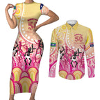 NAIDOC Week 2026 Indigenous Personalized Couples Matching Short Sleeve Bodycon Dress and Long Sleeve Button Shirt