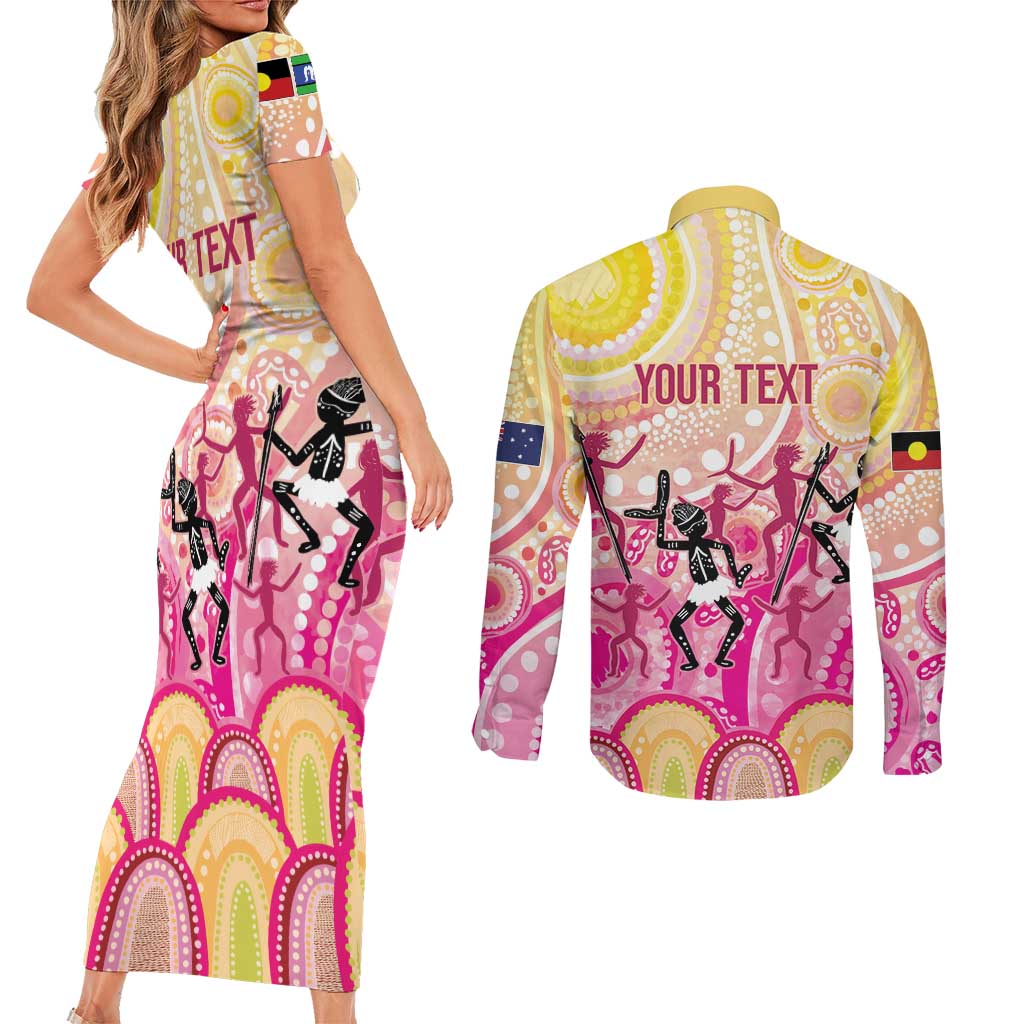 NAIDOC Week 2026 Indigenous Personalized Couples Matching Short Sleeve Bodycon Dress and Long Sleeve Button Shirt