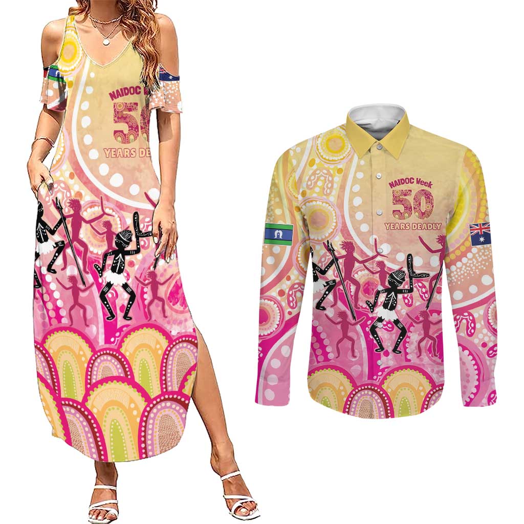 NAIDOC Week 2026 Indigenous Personalized Couples Matching Summer Maxi Dress and Long Sleeve Button Shirt