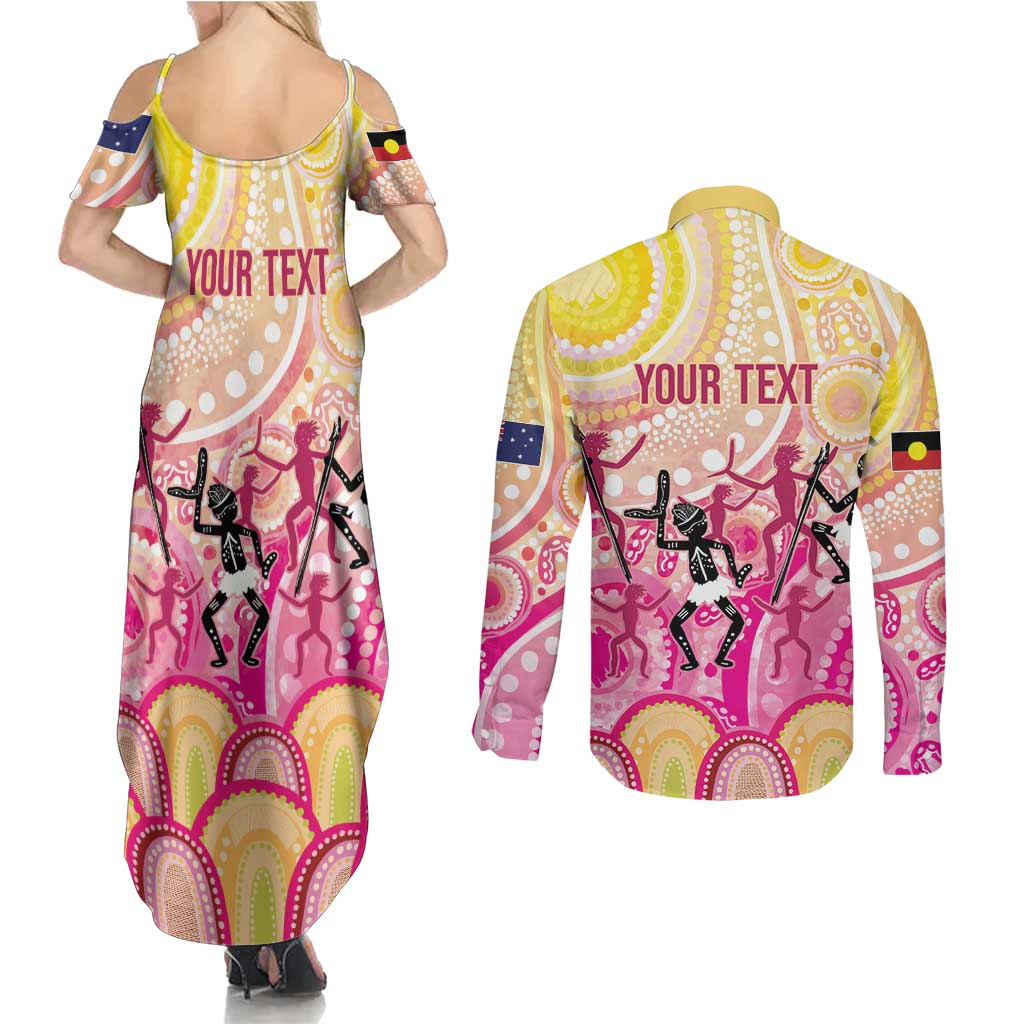 NAIDOC Week 2026 Indigenous Personalized Couples Matching Summer Maxi Dress and Long Sleeve Button Shirt