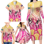 NAIDOC Week 2026 Indigenous Personalized Family Matching Long Sleeve Bodycon Dress and Hawaiian Shirt