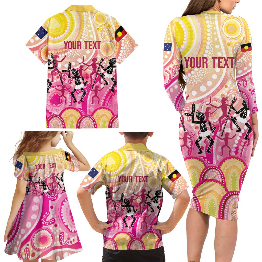 NAIDOC Week 2026 Indigenous Personalized Family Matching Long Sleeve Bodycon Dress and Hawaiian Shirt