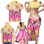 NAIDOC Week 2026 Indigenous Personalized Family Matching Short Sleeve Bodycon Dress and Hawaiian Shirt