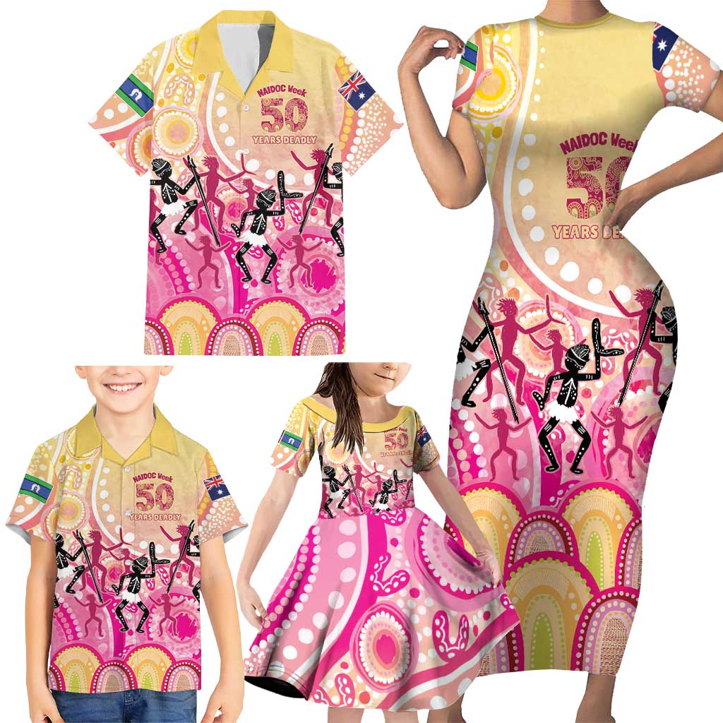 NAIDOC Week 2026 Indigenous Personalized Family Matching Short Sleeve Bodycon Dress and Hawaiian Shirt