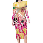 NAIDOC Week 2026 Indigenous Personalized Long Sleeve Bodycon Dress