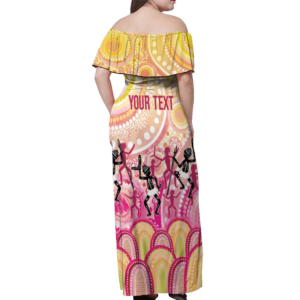 NAIDOC Week 2026 Indigenous Personalized Off Shoulder Maxi Dress