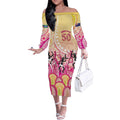 NAIDOC Week 2026 Indigenous Personalized Off The Shoulder Long Sleeve Dress