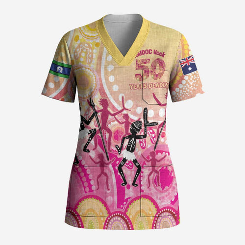 NAIDOC Week 2026 Indigenous Personalized Scrub Top