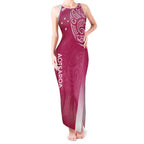 Personalised New Zealand Rugby Tank Maxi Dress Aotearoa Champions - Pink Version