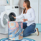 Aussie NAIDOC Week Pastel Laundry Basket Dreaming Whales