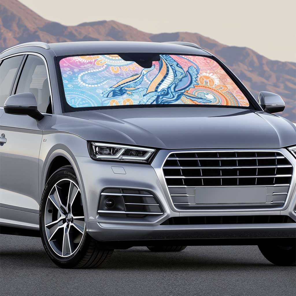 Aussie NAIDOC Week Pastel Auto Sun Shade Dreaming Whales