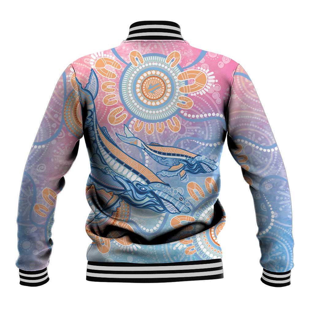 Aussie NAIDOC Week Pastel Baseball Jacket Dreaming Whales