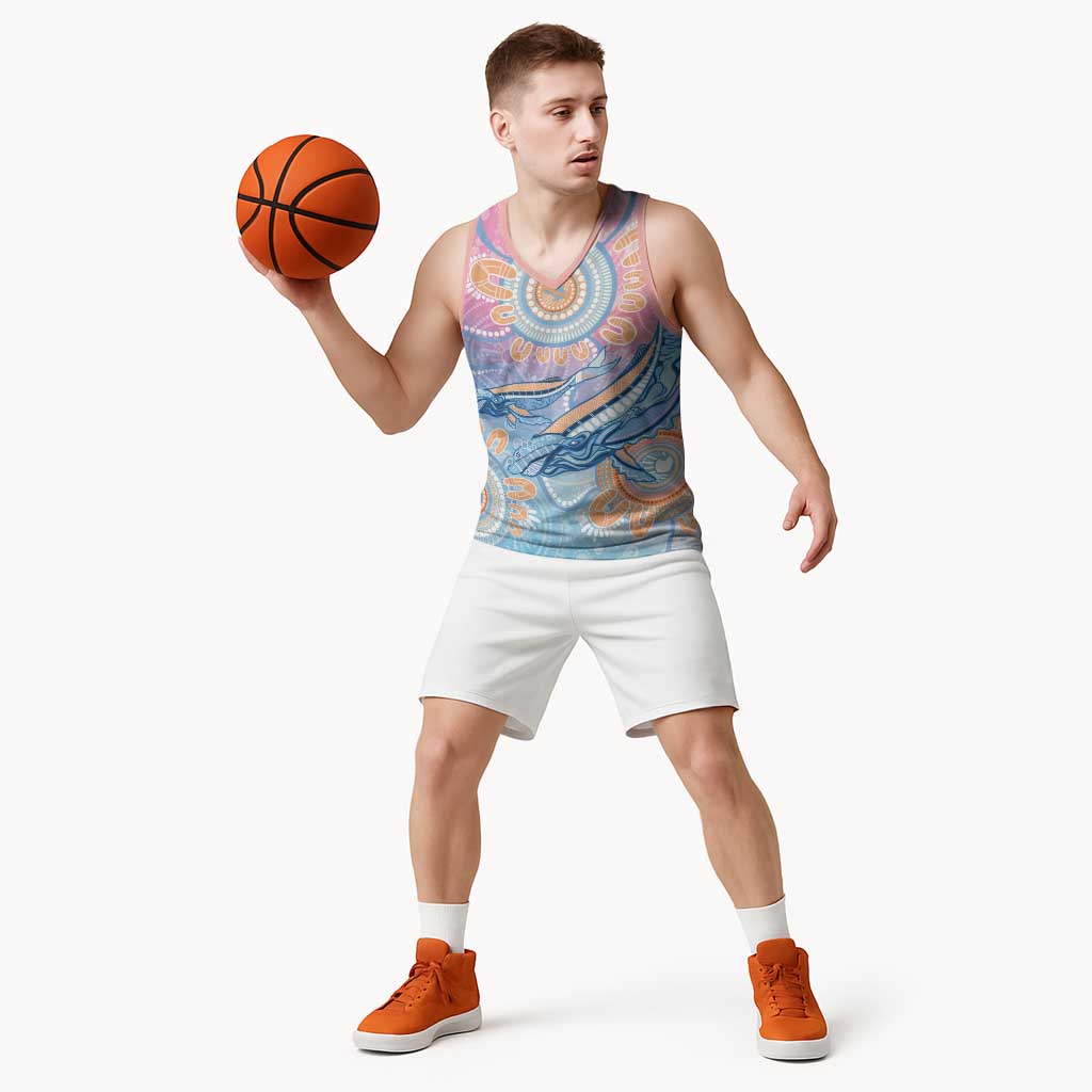 Aussie NAIDOC Week Pastel Basketball Jersey Dreaming Whales