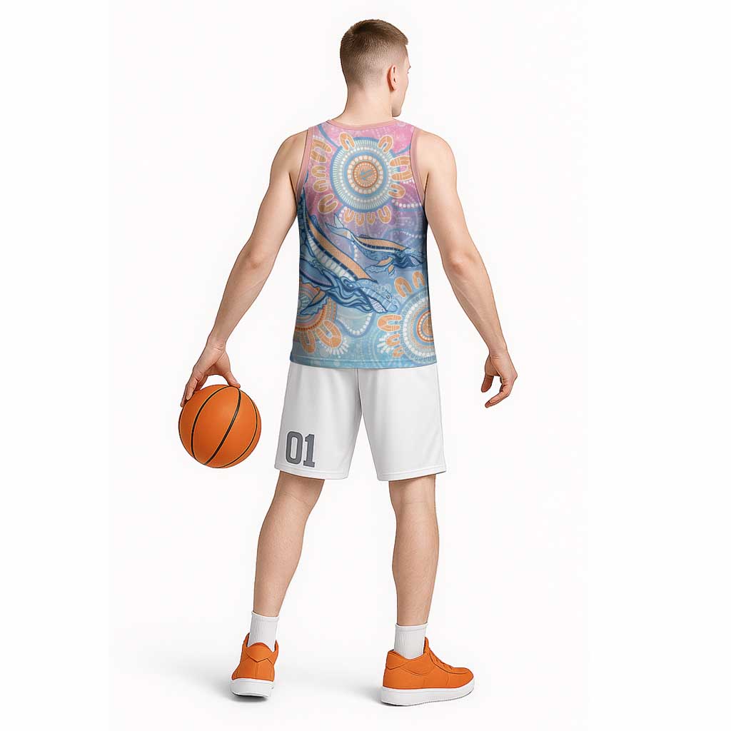 Aussie NAIDOC Week Pastel Basketball Jersey Dreaming Whales