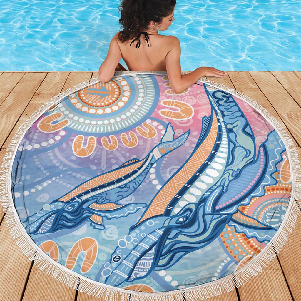 Aussie NAIDOC Week Pastel Beach Blanket Dreaming Whales