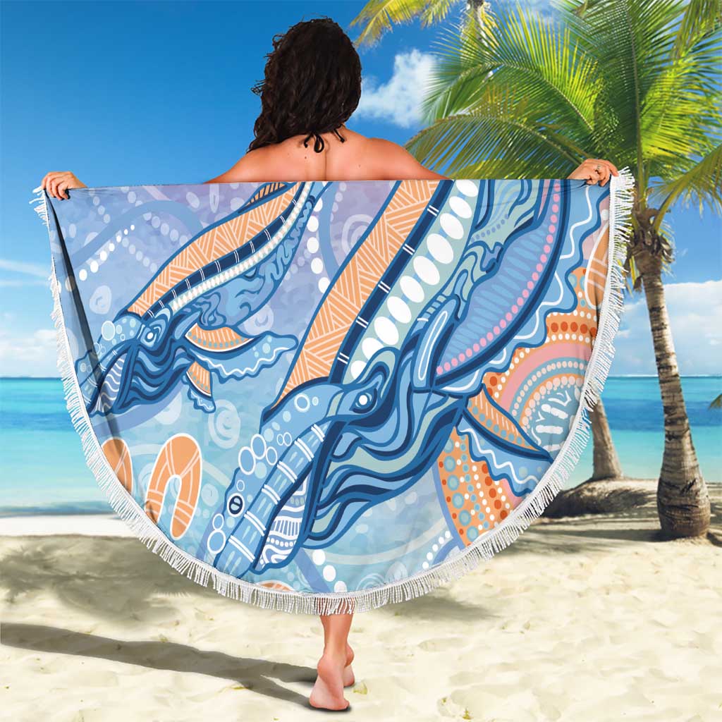 Aussie NAIDOC Week Pastel Beach Blanket Dreaming Whales