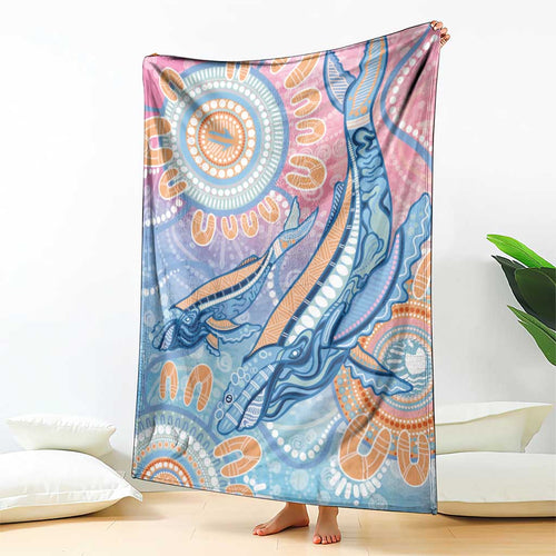 Aussie NAIDOC Week Pastel Blanket Dreaming Whales