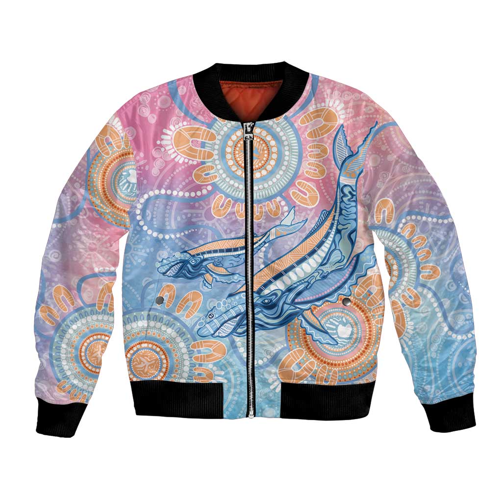 Aussie NAIDOC Week Pastel Bomber Jacket Dreaming Whales