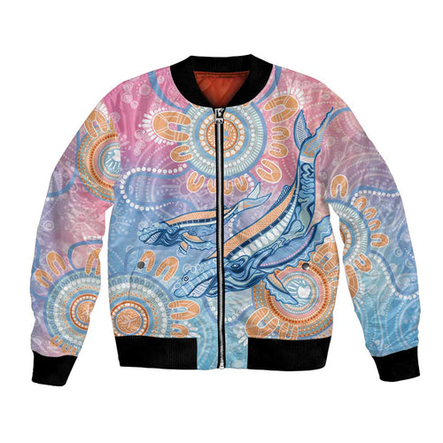 Aussie NAIDOC Week Pastel Bomber Jacket Dreaming Whales