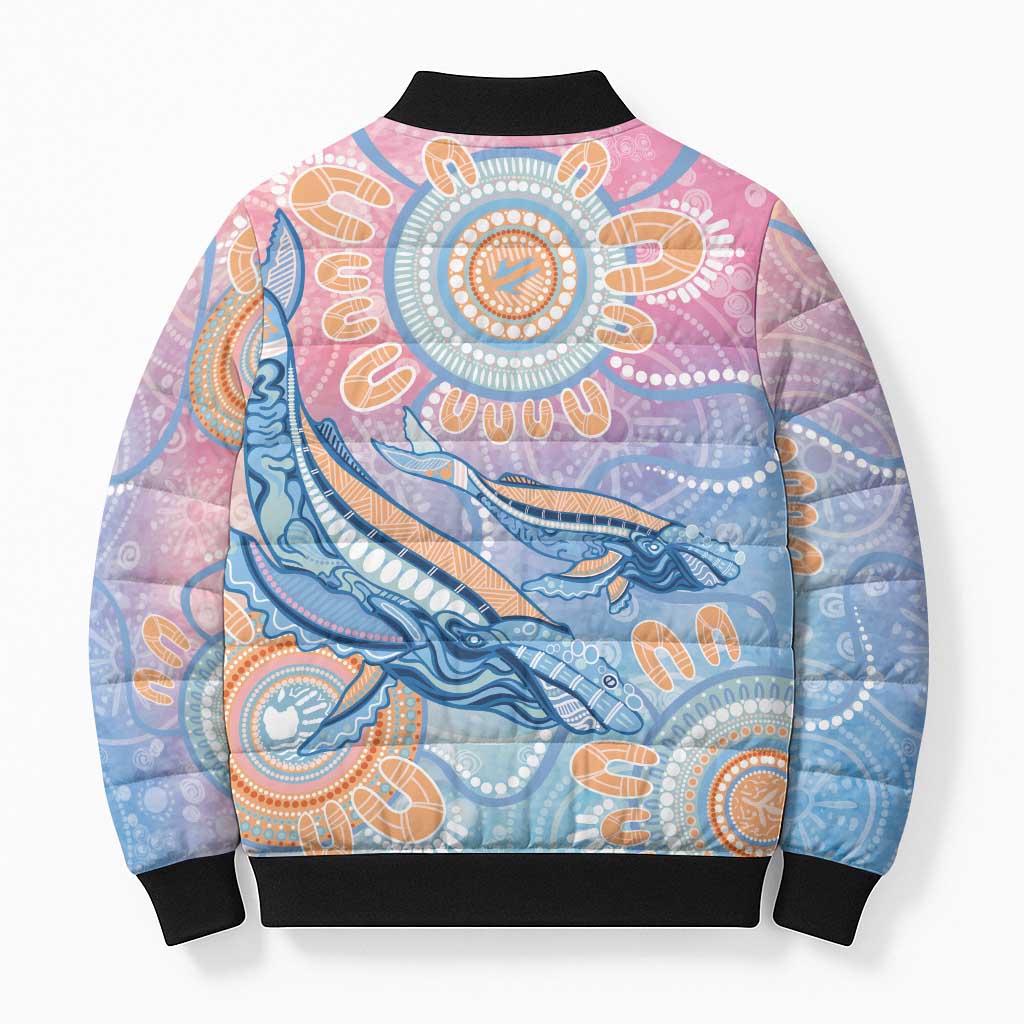 Aussie NAIDOC Week Pastel Bomber Puffer Jacket Dreaming Whales
