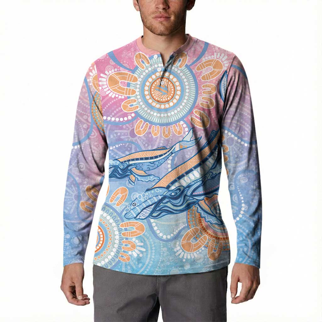 Aussie NAIDOC Week Pastel Button Sweatshirt Dreaming Whales