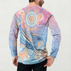 Aussie NAIDOC Week Pastel Button Sweatshirt Dreaming Whales