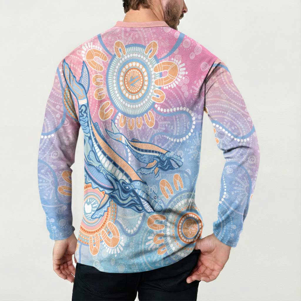 Aussie NAIDOC Week Pastel Button Sweatshirt Dreaming Whales