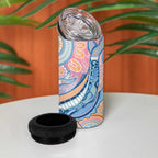 Aussie NAIDOC Week Pastel 4 in 1 Can Cooler Tumbler Dreaming Whales