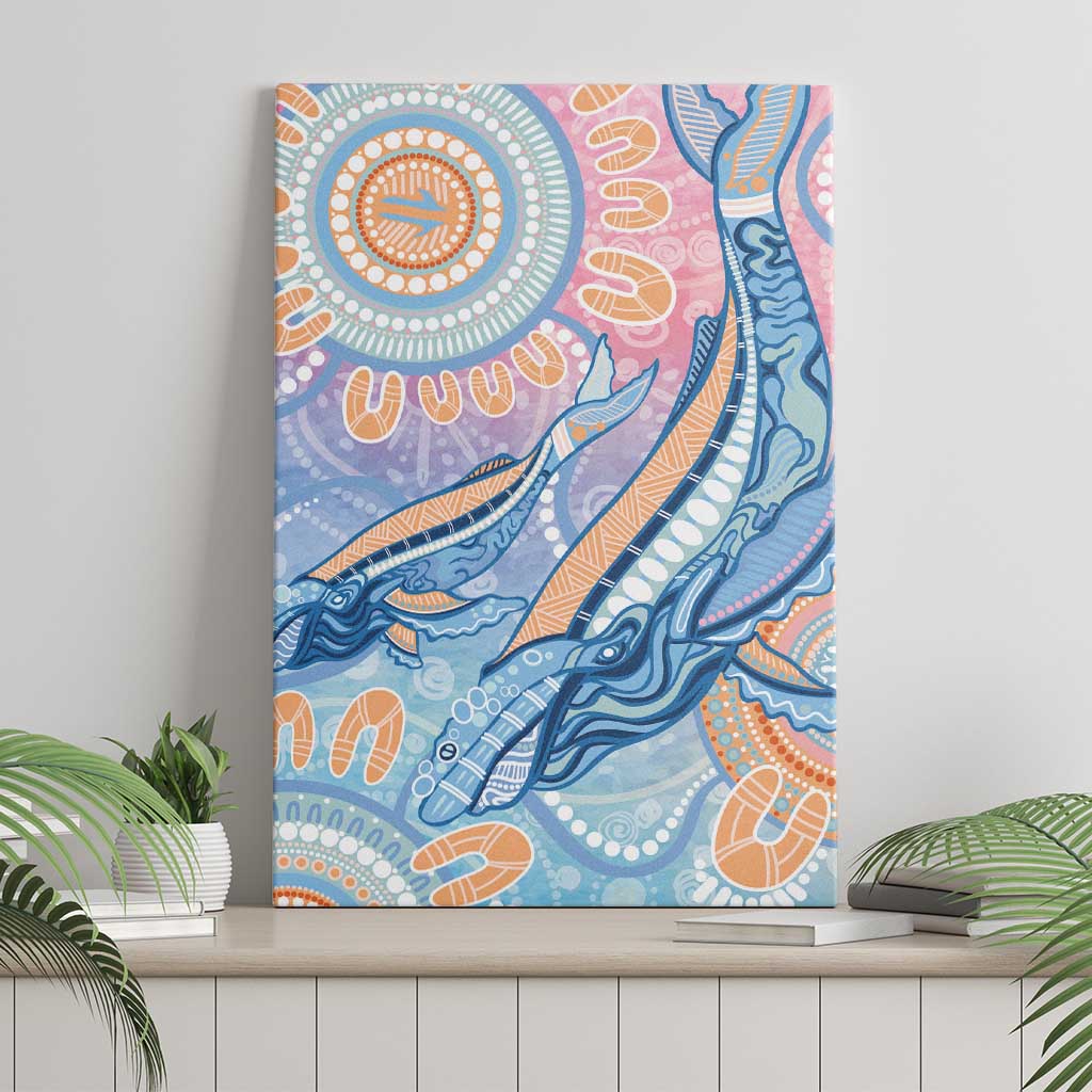 Aussie NAIDOC Week Pastel Canvas Wall Art Dreaming Whales