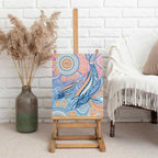 Aussie NAIDOC Week Pastel Canvas Wall Art Dreaming Whales