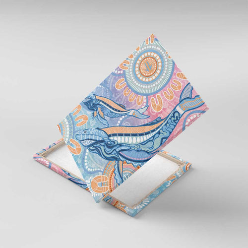 Aussie NAIDOC Week Pastel Canvas Wall Art Dreaming Whales