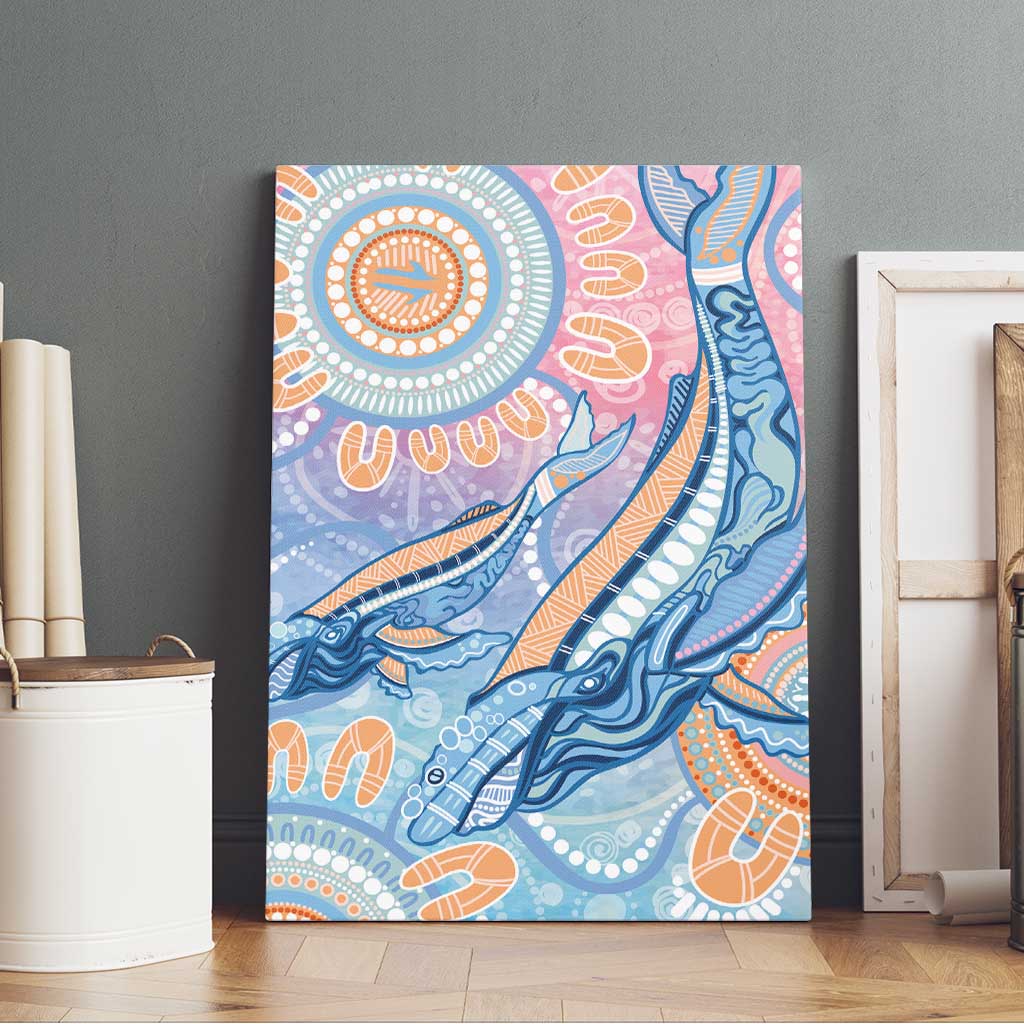 Aussie NAIDOC Week Pastel Canvas Wall Art Dreaming Whales