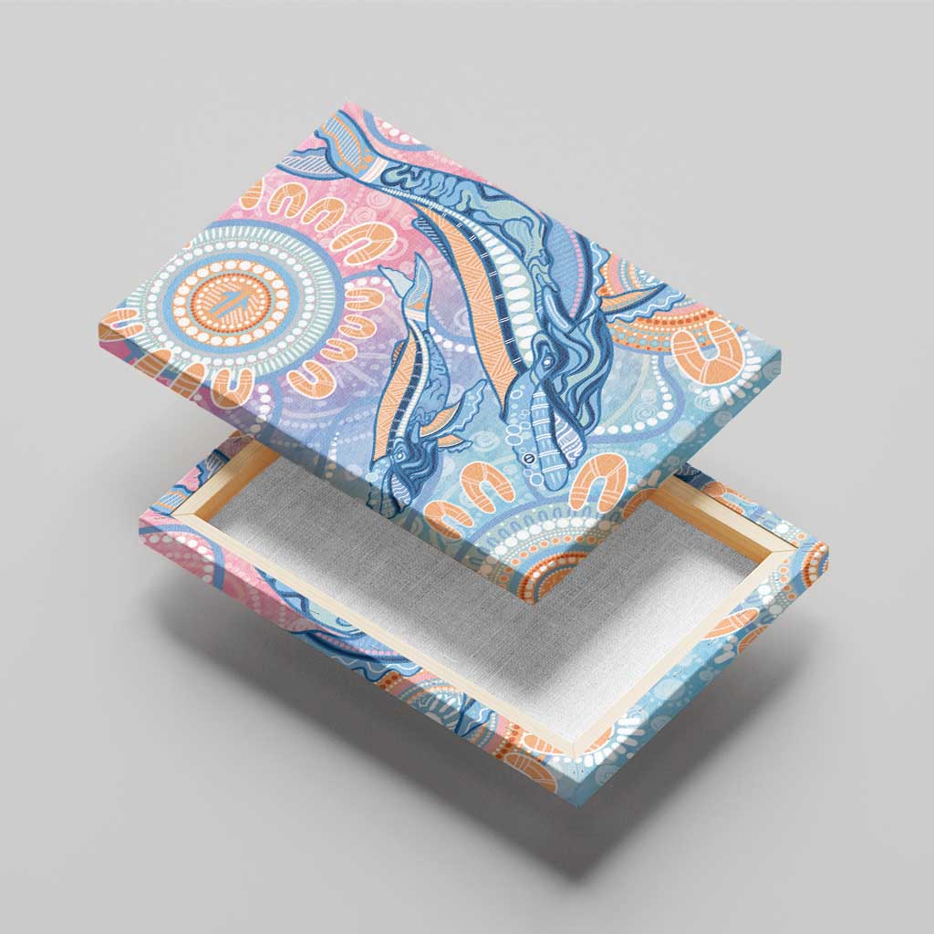 Aussie NAIDOC Week Pastel Canvas Wall Art Dreaming Whales