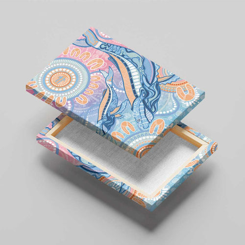 Aussie NAIDOC Week Pastel Canvas Wall Art Dreaming Whales