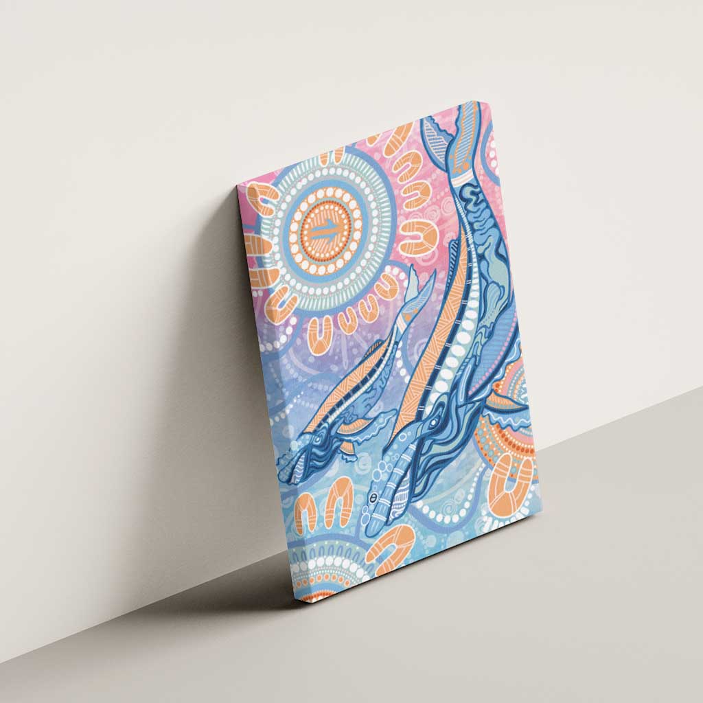 Aussie NAIDOC Week Pastel Canvas Wall Art Dreaming Whales