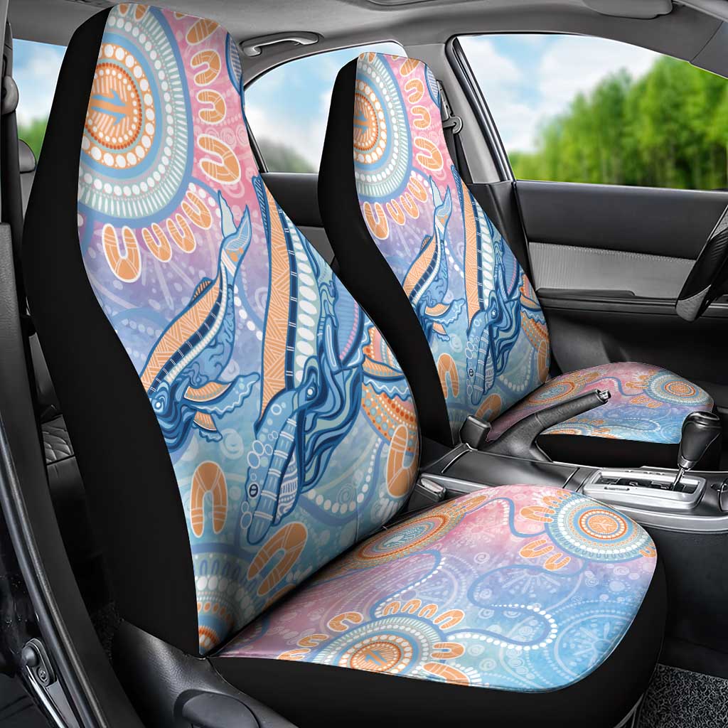 Aussie NAIDOC Week Pastel Car Seat Cover Dreaming Whales