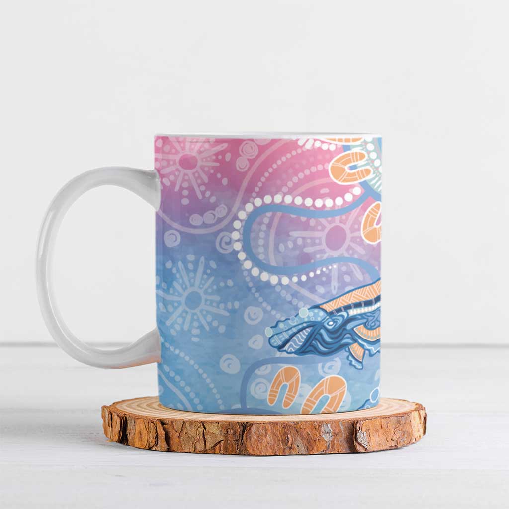 Aussie NAIDOC Week Pastel Ceramic Mug Dreaming Whales