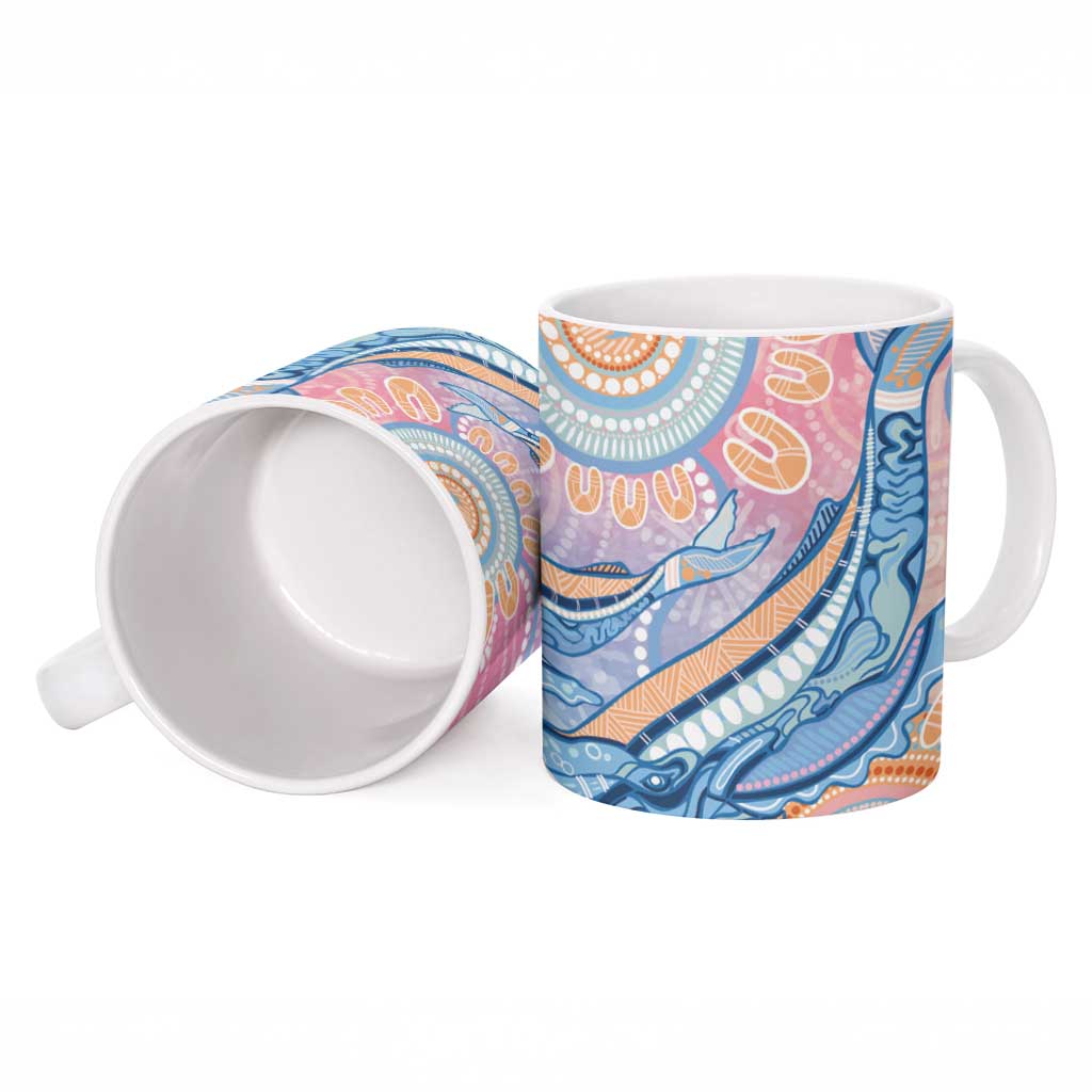 Aussie NAIDOC Week Pastel Ceramic Mug Dreaming Whales