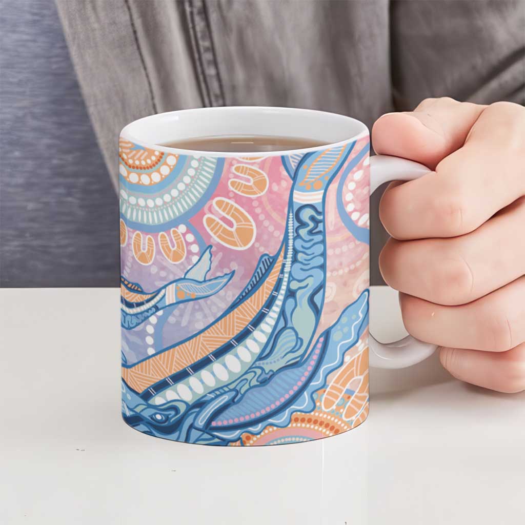 Aussie NAIDOC Week Pastel Ceramic Mug Dreaming Whales