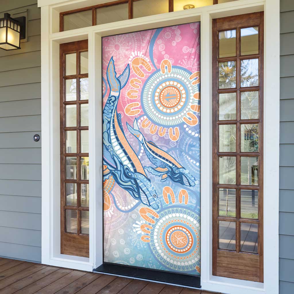 Aussie NAIDOC Week Pastel Door Cover Dreaming Whales