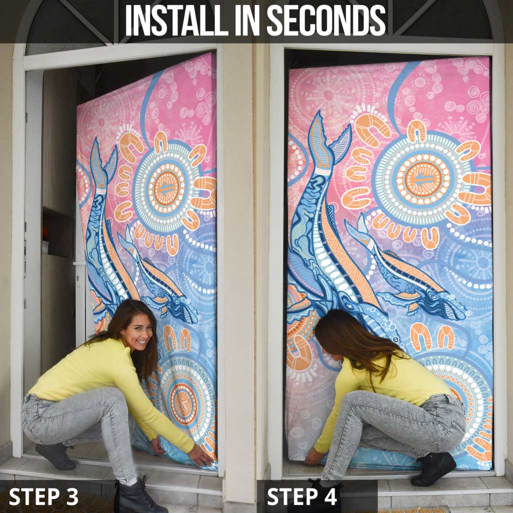 Aussie NAIDOC Week Pastel Door Cover Dreaming Whales
