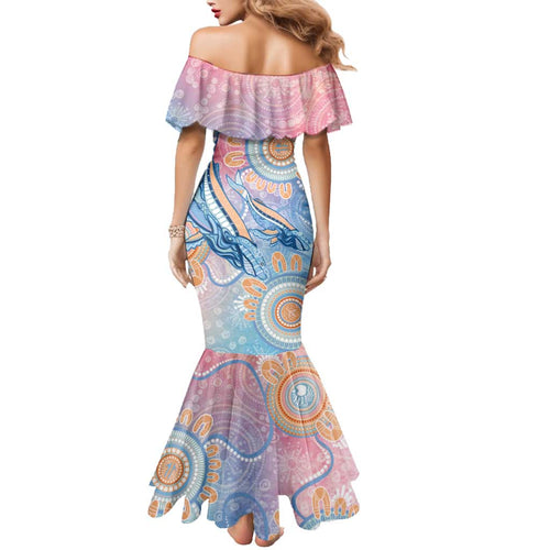 Aussie NAIDOC Week Pastel Family Matching Mermaid Dress and Hawaiian Shirt Dreaming Whales