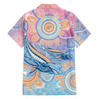 Aussie NAIDOC Week Pastel Family Matching Off The Shoulder Long Sleeve Dress and Hawaiian Shirt Dreaming Whales