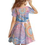 Aussie NAIDOC Week Pastel Family Matching Off Shoulder Maxi Dress and Hawaiian Shirt Dreaming Whales