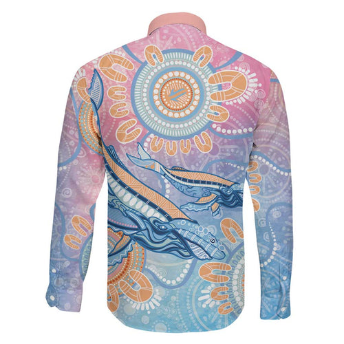 Aussie NAIDOC Week Pastel Family Matching Off Shoulder Short Dress and Hawaiian Shirt Dreaming Whales