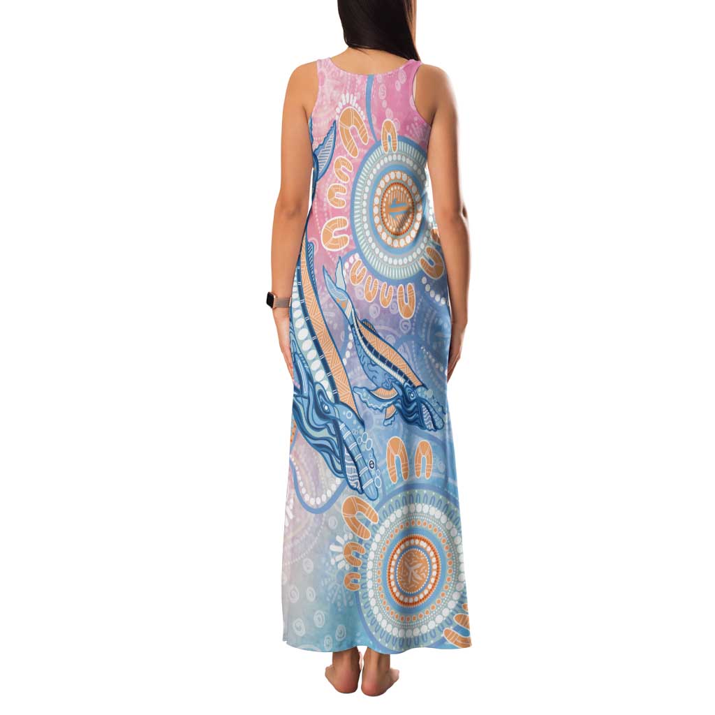Aussie NAIDOC Week Pastel Family Matching Tank Maxi Dress and Hawaiian Shirt Dreaming Whales