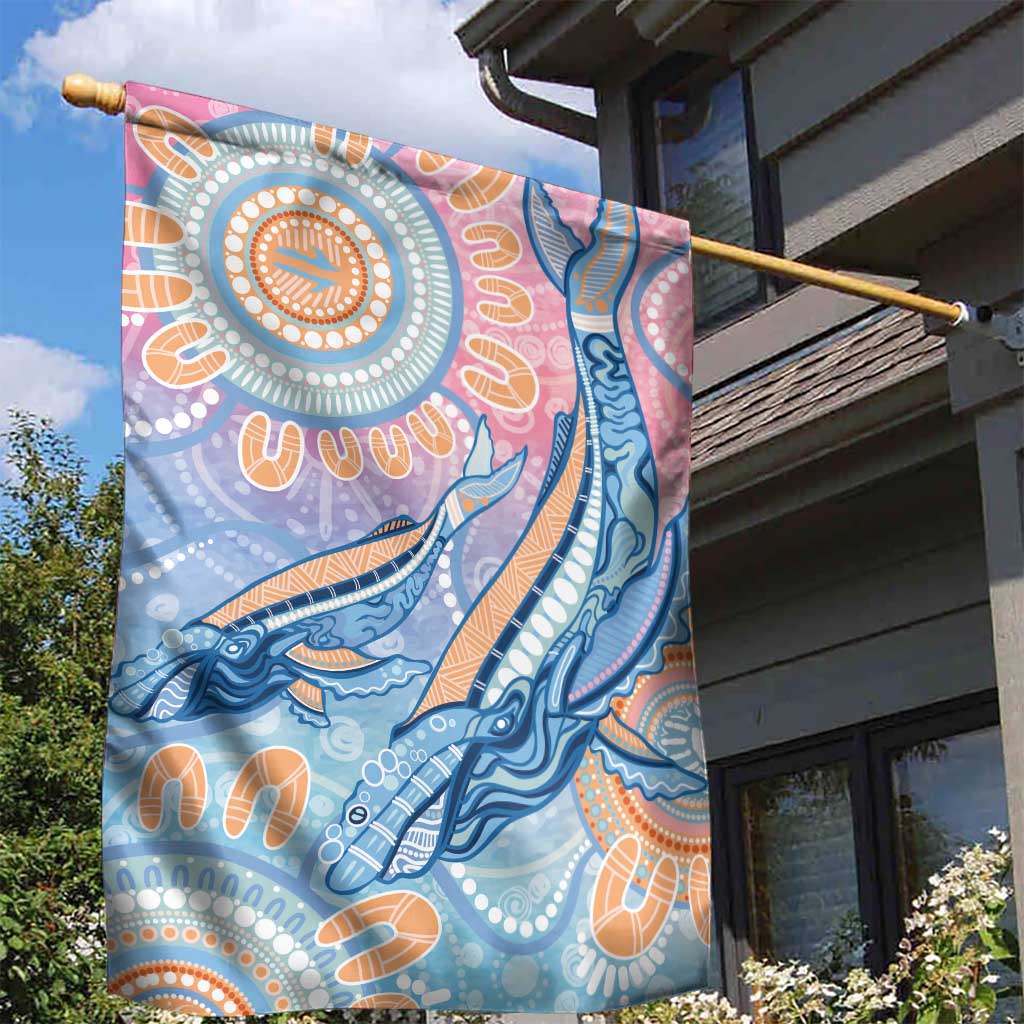Aussie NAIDOC Week Pastel Garden Flag Dreaming Whales