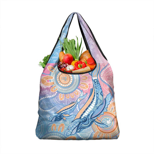 Aussie NAIDOC Week Pastel Grocery Bag Dreaming Whales
