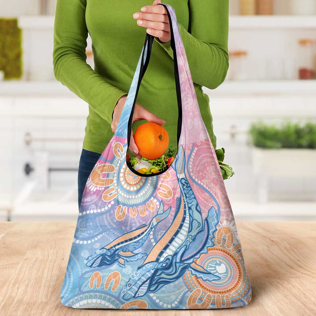 Aussie NAIDOC Week Pastel Grocery Bag Dreaming Whales